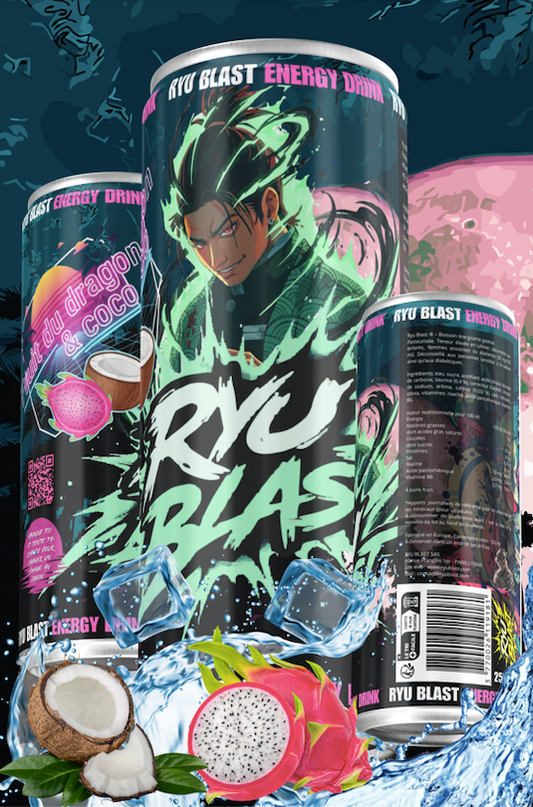 Les 6 Ryu Blast 🐉🥥 - Fruit du dragon & Coco (Précommande, disponible le 15 octobre)