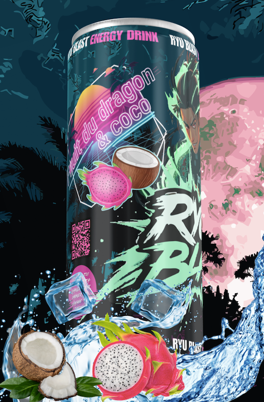 Les 6 Ryu Blast 🐉🥥 - Fruit du dragon & Coco (Précommande, disponible le 15 octobre)